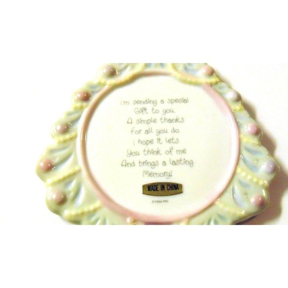 VTG 1994 Precious Moments I'm Sending You A White Christmas Holiday Ornament EUC - Picture 3 of 3